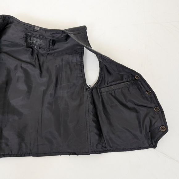 Harley-Davidson Kids Black Leather Vest - Picture 3 of 5